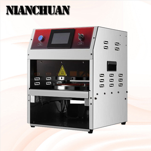 Máquina de sellado de fiambreras de papel de aluminio, máquina de prensado semiautomática para mariscos, cangrejos de río, cangrejo peludo, máquina de olla caliente - Product Image 1