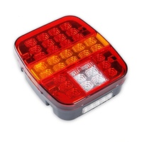 Feux arrière carrés 12V24v34LED rouge, jaune et blanc, feux arrière de remorque, feux arrière de camion LED pour le transport de marchandises