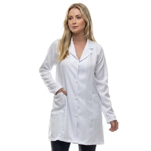 Blouse de laboratoire classique à manches longues pour femmes - Uniforme médical professionnel pour médecins, infirmières et scientifiques - Product Image 1