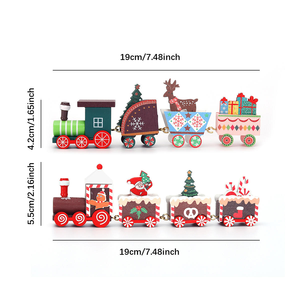 Mini-trains de Noël en bois : Nouveaux cadeaux artisanaux pour enfants, parfaites décorations de Noël - Product Image 3