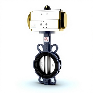 Válvula de Mariposa Neumática de Acero Inoxidable D671X/D641X con Brida para Aplicaciones de Gas de Combustión de Etileno y Propileno, Aplicación en Carbón, Temperatura Ambiente - Product Image 1