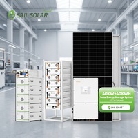 Système de stockage solaire commercial Sail Solar avec onduleur Solis 40KW et batterie lithium 100KWh HV Pack