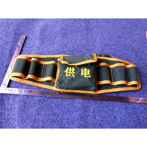 Carpenter Tool <b>Roll</b> Waist Bag Military Green Canvas 150 Lb Capacity Tool <b>Kit</b> For Electrician And Carpenter Use - Product Image 3