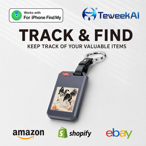 Localizzatore Smart Tag NFC F1 Compatibile con Apple Find My, <span class=keywords><strong>Schermo</strong></span> E-Ink, Posizionamento Globale, Info Personalizzabili, Trova Portafoglio Pro - Product Image 3