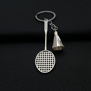 Hot Sale 3D Mini Cute Badminton Keychain Custom Luxury Metal Sport Keyring Promotional <strong>Bulk</strong> Car <strong>Keychains</strong> - Product Image 5
