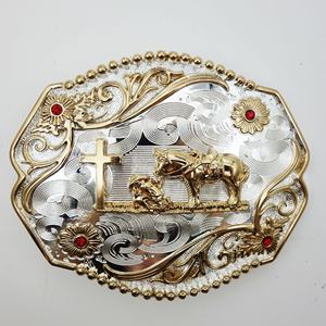 Cintura da Cowboy occidentale fibbia personalizzata da 40mm cintura all'ingrosso cintura cintura da Cowboy per uomo Design logo - Product Image 2