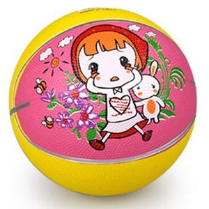 กล่องพิมพ์พองบาสเกตบอลเด็กขนาด3 # ลูกยางบาสเกตบอลการ์ตูนที่มีสีสันบาสเกตบอล - Product Image 2