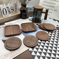 Plateau à bagues en bois massif de noyer noir, usinage CNC personnalisé, pièces en noyer noir sculptées