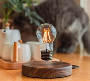 Nueva Lámpara de Escritorio Levitante Moderna BAHE con Base Magnética de Madera, Luz LED Flotante - Product Image 1