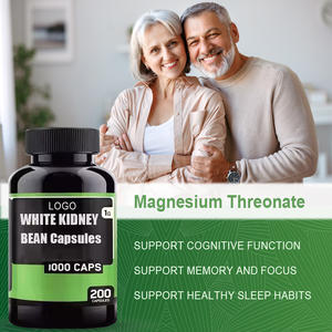 Supplément de soins de santé Magnésium Threonate Capsules d'extrait de haricot blanc Soutient la mémoire et les pilules de mise au point - Product Image 4