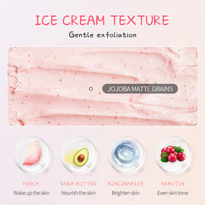 Crema exfoliante hidratante para mujer, crema exfoliante hidratante, fresa, melocotón, original - Product Image 6