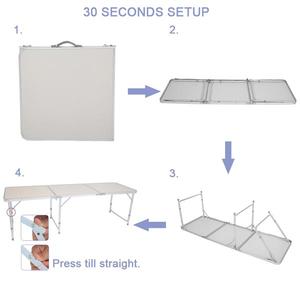 Mesa Plegable de Aluminio para Uso Doméstico Versátil - Product Image 1