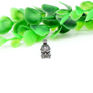 Cuentas espaciadoras de acero inoxidable con forma de casco de soldado Yunnique para la fabricación de pulseras, accesorios de joyería DIY - Product Image 2