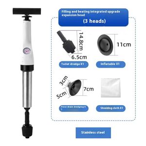 Émbolo de inodoro de dragado de alcantarillado de alta presión para baño, fregadero de cocina, obstrucción de verduras - Product Image 3