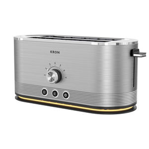 Design unico compatto 4 fette in acciaio inox colore tostapane - Product Image 1