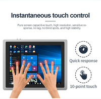 Precio barato PC industrial todo en uno con IP65 10,4 "12,1" 21,5 "Panel de monitor táctil Android OS VGA Pantalla I3 I5 I7 Características