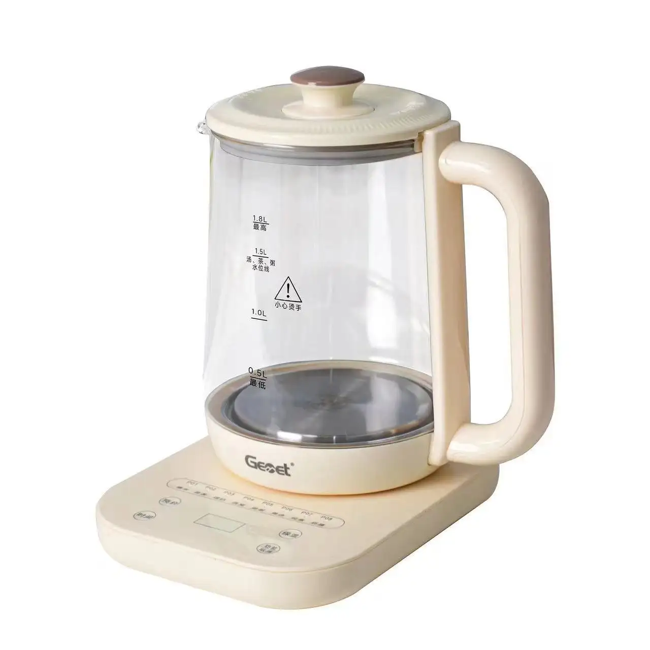 Schlussverkauf multifunktionaler Wasserkocher elektrischer Teekanne Temperatur digitaler Glasgesundheits-Edelstahl-Teekanne