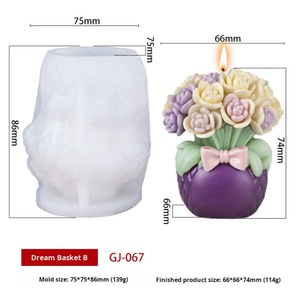 TangChu Flower <b>Basket</b> Design Silicone Mold Set for Candle and Soap Making - Product Image 6