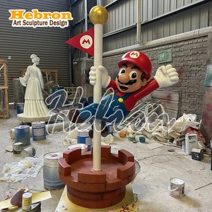 Figura de Resina Personalizada de <span class=keywords><strong>Mario</strong></span> <span class=keywords><strong>Bros</strong></span>, Escultura de Fibra de Vidrio para Exhibición en Tiendas - Product Image 3