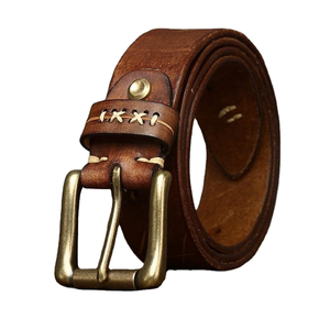 Cinturón de Cuero Genuino con Hebilla de Acero, Personalizable, Venta al por Mayor, Disponible en Todos los Tamaños, a Bajo Precio - Product Image 1