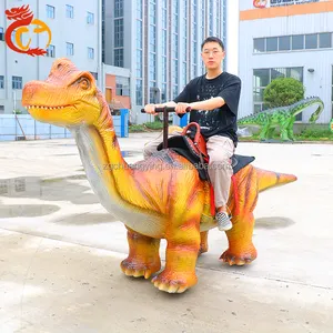 Amusement Park Rides Electric Animatronic Dinosaur Dino Ride Walking Coin Operated For Kids Dinosaurios Montable