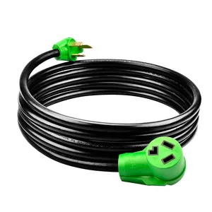 J584 Cable de Extensión de Secadora de 10 Pies, 3 Clavijas, 30 Amp 10-30P a 10-30R para Extensión de Alimentación de Secadora y Carga EV 125V/250V