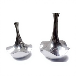 Jarrón de Flores de Aluminio Moderno con Logotipo Personalizado de la MEJOR CALIDAD para Decoración del Hogar, Bodas y Jardín, Jarrón de Mesa de Alta Calidad - Product Image 1