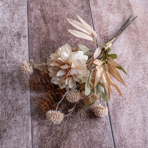 Bouquet de fleurs artificielles CallaFloral en pivoine avec feuilles de bambou pour la décoration de la maison et les accessoires de mariage CF01273 - Product Image 3