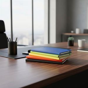 Carnet en cuir A4 A5 A6 personnalisé avec pages intérieures, reliure et sangle élastique, couverture en PU – Cadeau promotionnel - Product Image 3