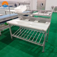 Table de désossage à trois niveaux en acier inoxydable de qualité alimentaire, machine à découper la viande pour l'abattage de porcs, bovins et ovins, et la transformation de la viande en abattoir