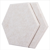 Fournisseur d'usine Panneaux acoustiques absorbants de son en fibre de polyester hexagonale décoratifs de haute qualité pour la maison, le bureau, le studio de musique