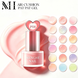 Kit de gel pour ongles MengHE 24 couleurs Air Cushion Pat Pat, gel UV doux, dégradé pastel macaron, gel de coloration rapide One Tap - Product Image 1
