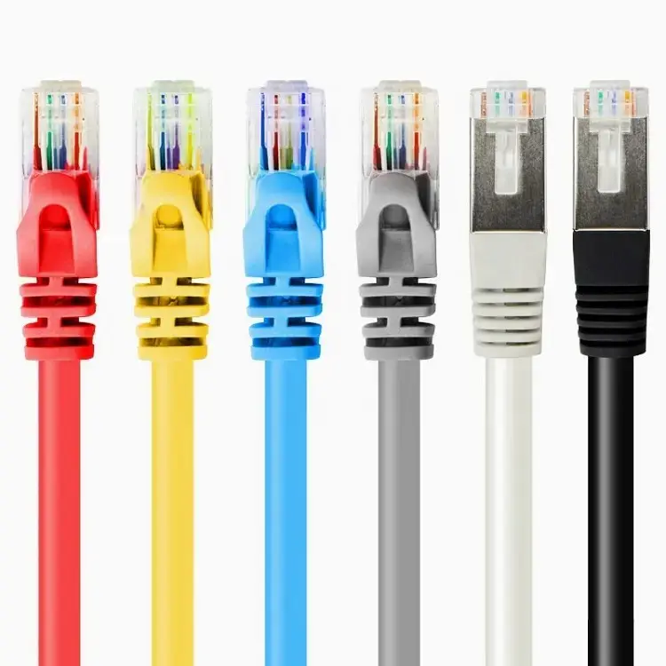 كابل شبكة الإنترنت 1 متر و2 متر و3 متر و5 متر و10 متر و20 متر RJ45 Utp ftp sftp Cat5E كابل cat5e rj45 UTP لأجهزة الكمبيوتر