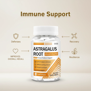 Capsules de racine d'astragale pure, herbe traditionnelle chinoise, poudre de racine biologique, végétarienne, pack de bien-être quotidien - Product Image 3