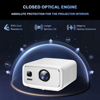 Projecteur FlixTone D10S 4000 ANSI Full HD 1080P pour films, projecteur Android 15 WiFi 6 pour cinéma maison, projecteurs d'extérieur
