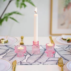 Bougeoir à <span class=keywords><strong>bougie</strong></span> conique en verre <span class=keywords><strong>rose</strong></span> fête mariage décoration Table pièce maîtresse pilier photophore bougeoir <span class=keywords><strong>bougie</strong></span> votive - Product Image 3