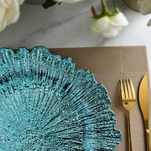 مخصص 13 بوصة ضوء الشعاب المرجانية الأزرق ، طاولة الزفاف الأنيقة ، ديكورات الحفلات ، شاحن لوحة الشعاب المرجانية البلاستيكية الفاخرة - Product Image 4