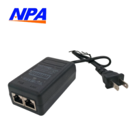 Injecteur PoE passif ANPA AP-2424PP 24V DC neuf, Ethernet 10/100Mbps, 24W, protection contre les courts-circuits, adaptateur d'alimentation pour