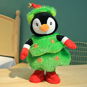 Giocattoli Natalizi Elettrici in Peluche, Albero di Natale che Canta e Balla, Ornamenti Elettrici con Registrazione per Feste - Product Image 4