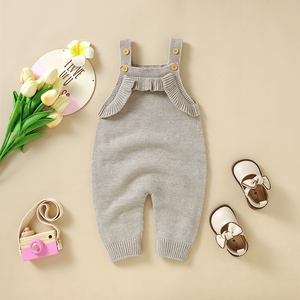 Mimixiong Offre Spéciale mignon printemps été enfant en bas âge combinaison vêtements printemps été bouton bébé tricoté barboteuse pour fille garçon - Product Image 5