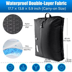 Pompe électrique sans fil pour sacs de compression de voyage, étanches IP67, cubes de rangement réutilisables à double couche pour valise et sac à dos - Product Image 4
