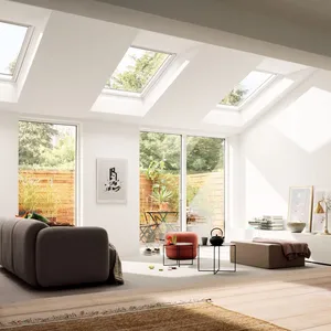 Customized Sky light Roof Tempered glass ventilation aluminium Retractable skylight system for aluminium