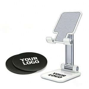 Angle Height Adjustable Foldable Phone Stand with Custom Logo Wholesale Promotional Business Gift Desk Cell Phone <b>Holder</b> - Product Image 1