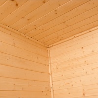 Ruang Sauna Kayu Solid Buatan Khusus Kabin Prefabrikasi Pintu Kaca Kompor Sauna Termometer Higrometer untuk Rumah Hotel