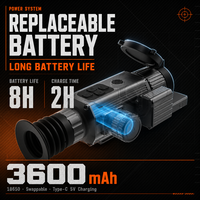 Visor Térmico OEM 384x288 con Telémetro Láser de Alta Precisión, Batería Pulsar 18650, 50Hz, para Observación de Vida Silvestre y Caza