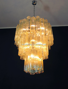 Lustre italien en verre blanc, tubes en verre, design grand art italien, luminaires suspendus <span class=keywords><strong>pour</strong></span> <span class=keywords><strong>hall</strong></span> <span class=keywords><strong>d</strong></span>'hôtel, <span class=keywords><strong>entrée</strong></span> - Product Image 4