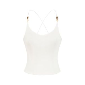 Nuevo Top Corto Ligero con Cuentas y Espalda Cruzada - Bralette de Encaje Elástico en Cuatro Direcciones con Ajuste Delgado y Cintura Ceñida - Product Image 6