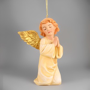 Estatua Religiosa Católica de Ángel Cristiano de Resina Esculpida Artística de 9 cm de Alto para Decoración Navideña de Casas de Pueblo - Product Image 1