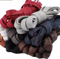Lacets plats tressés en coton ciré à 100 %, haute ténacité, pour bottes et chaussures habillées, avec embouts aglets