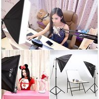 Équipement photographique, boîte à lumière pliable facile à utiliser, ampoule pour éclairage photographique, boîte à lumière puissante 50*70cm avec base E27